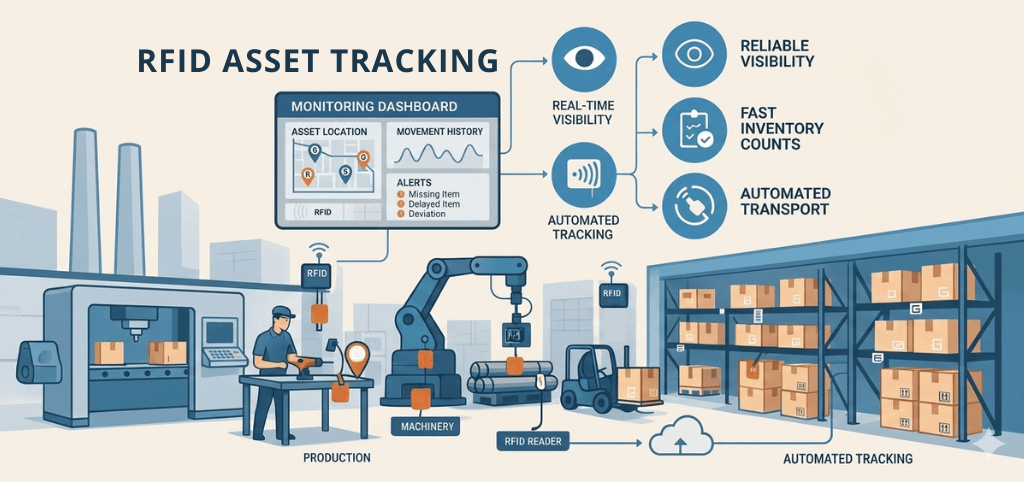 RFID Asset Tracking in Manufacturing for Real-Time Visibility
